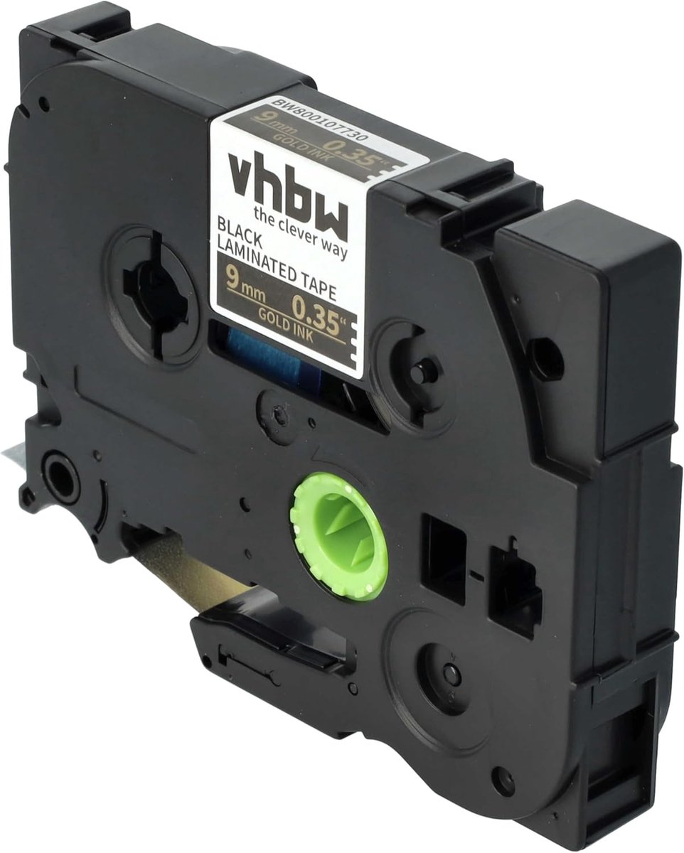 vhbw 1x Label Tape Replacement for Brother TZe-324 for Label Printer 9mm, Gold on Black thumbnail 4