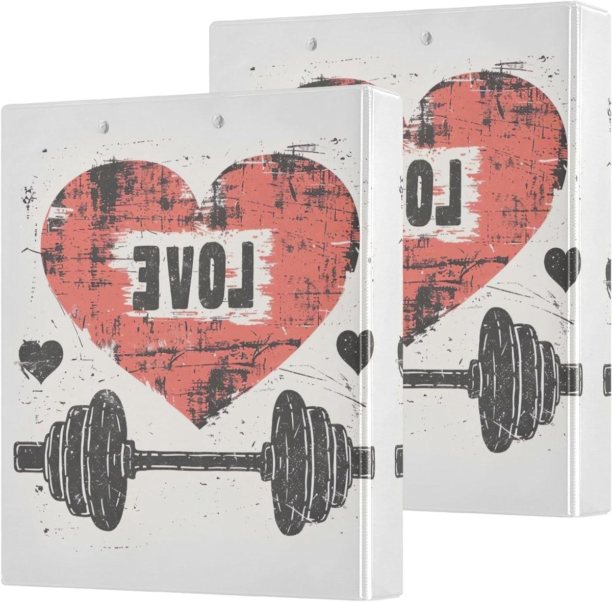Ringbanden Set - Documenten Mappen - Papier Organiseren - Met Interne Zakken - A4 Formaat - Liefde Hart