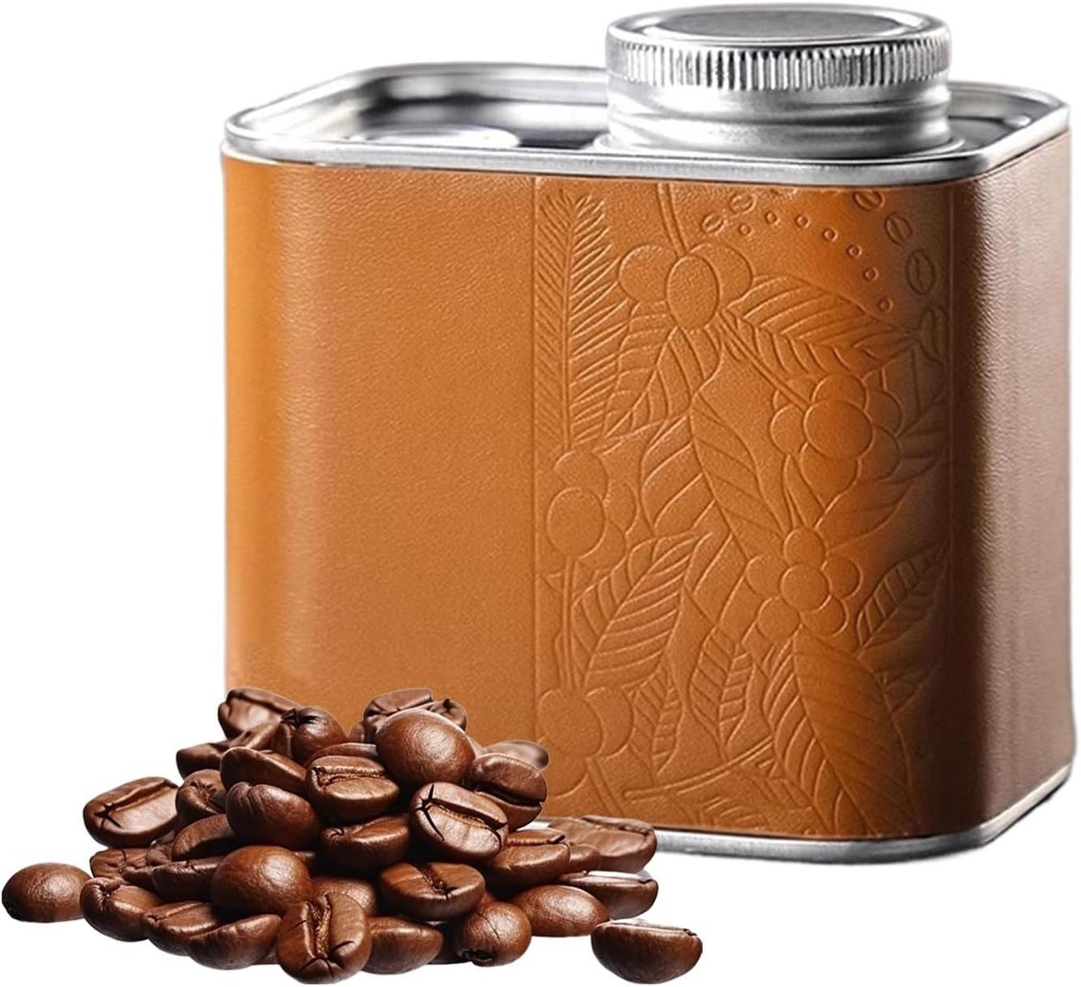 Koffie Bewaarbus - Luchtdichte Pot - Koffie Vers Houden - Ventiel voor Ontgassing - 12 x 8