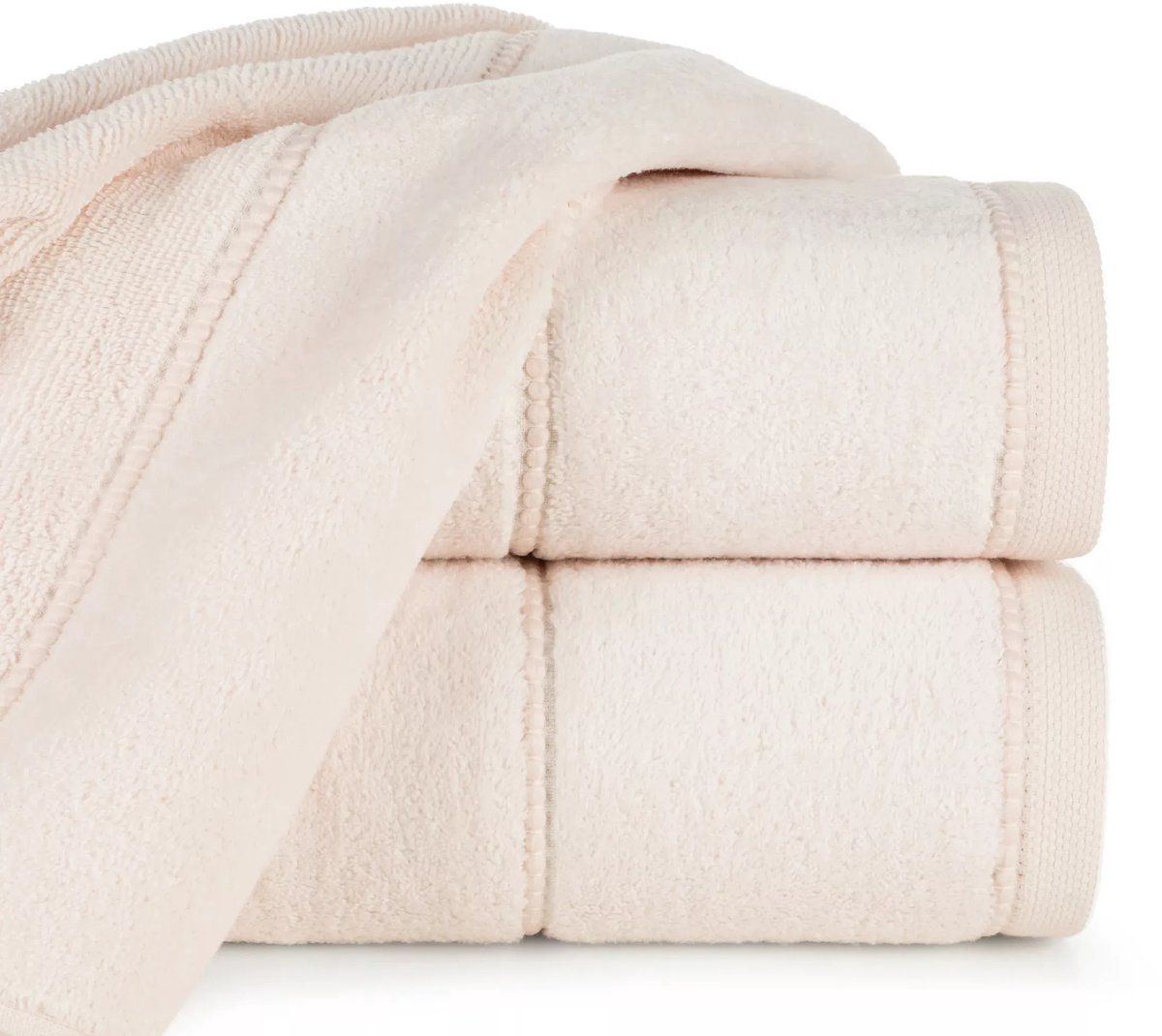 Eurofirany Mari - Badhanddoek - 70x140 cm - Lichtroze - Veloursrand - 500g/m²