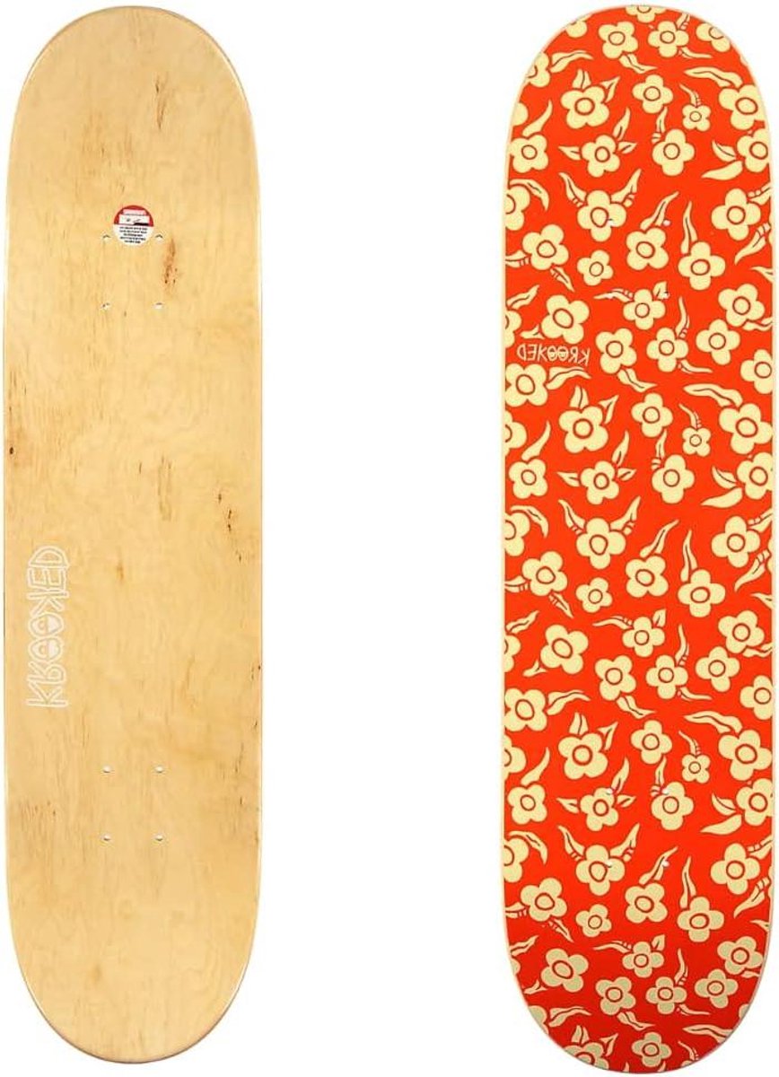 Skateboard Deck Bloemen Board Street Cruising 7-laags Esdoorn 82 x 318 cm