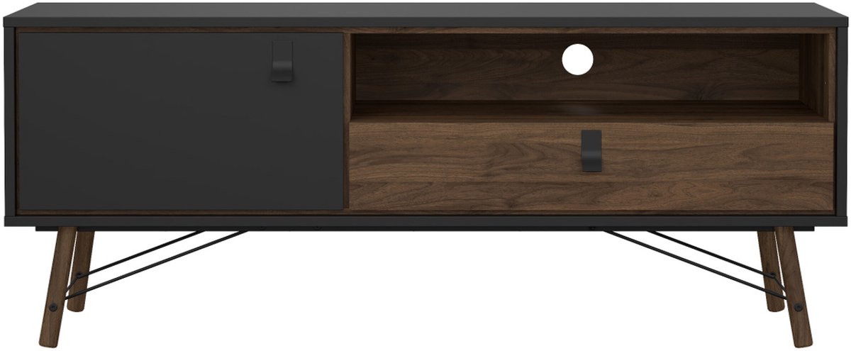 Giga Living Tv-meubel Ry - Zwart/Bruin - 150x40x60cm