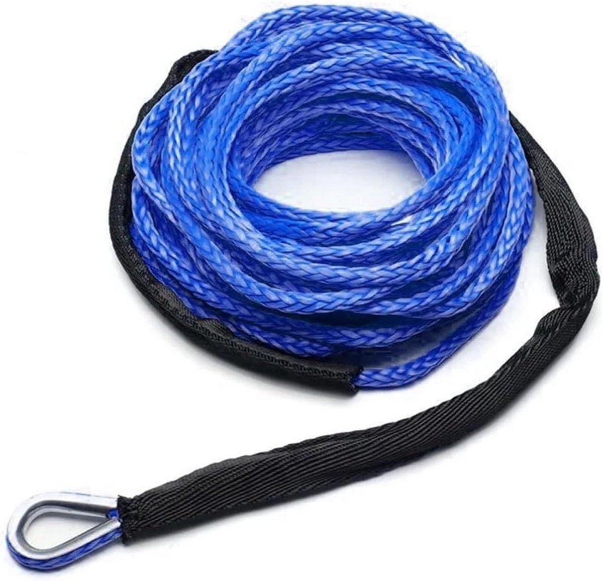 Sleepkabel Synthetisch - Lier Touw - Voertuig Hulp - Hoge Treksterkte - 15 Meter - Blauw
