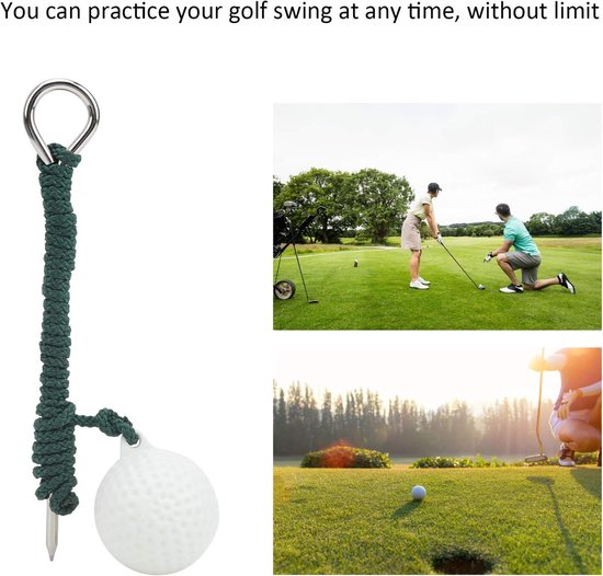 Golf Swing Trainer - Oefenhulp Touw - Golfslag Verbeteren - Directe Richting Feedback - 16 cm Lengte - Zwart van GOLF — afbeelding 4