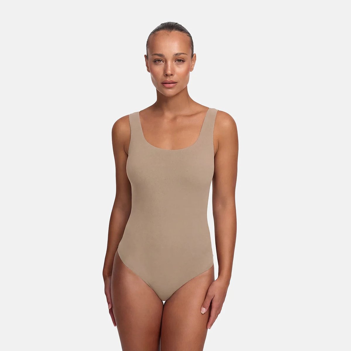 cfab Lage rug - Body - Beige - 2XL - Corrigerende Body - Naadlos - corrigerend ondergoed dames