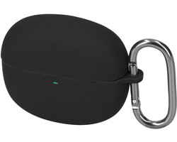 kwmobile cover voor oordopjes case - geschikt voor Baseus Bowie MC1 Open Ear - Trendy beschermhoes draadloze oordopjes in zwart