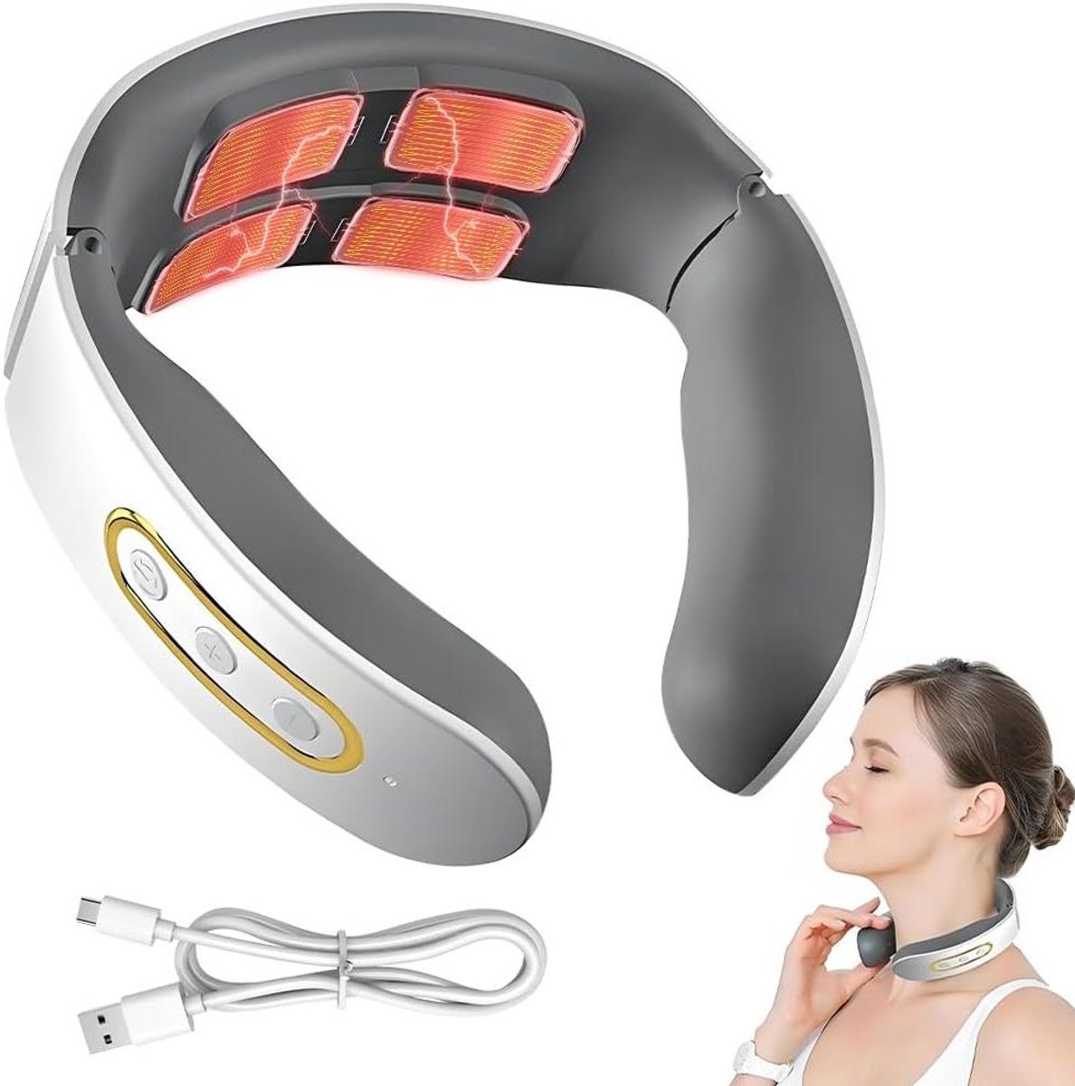 Nekmassage Verwamed - Shiatsu Draadloos - Spiersontspanning - Bedieningspaneel