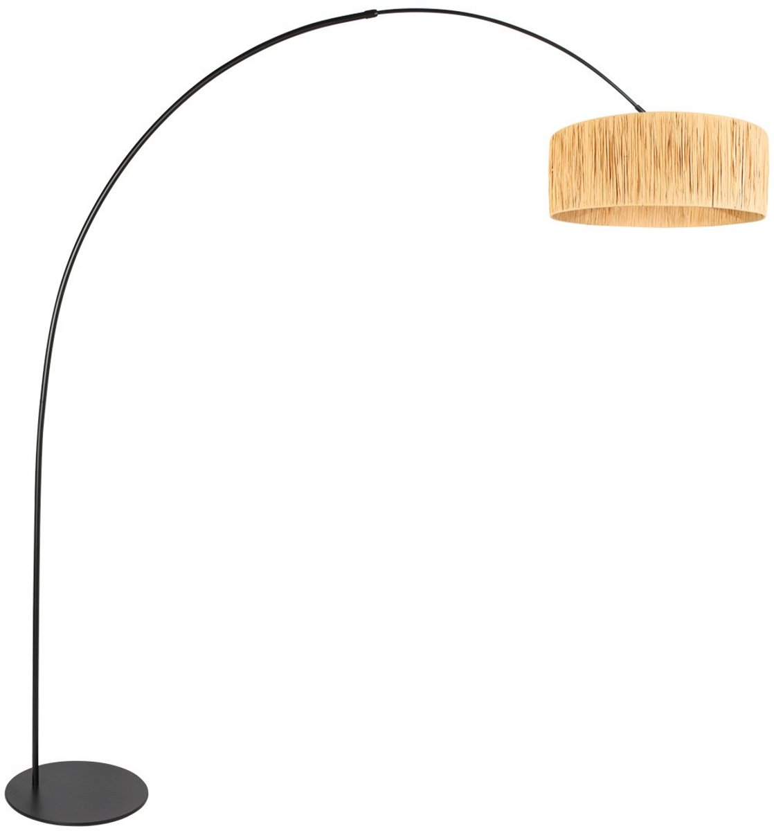 Anne Lighting - vloerlamp - Curve - naturel zwart - metaal - booglamp - E27 - 4262ZW