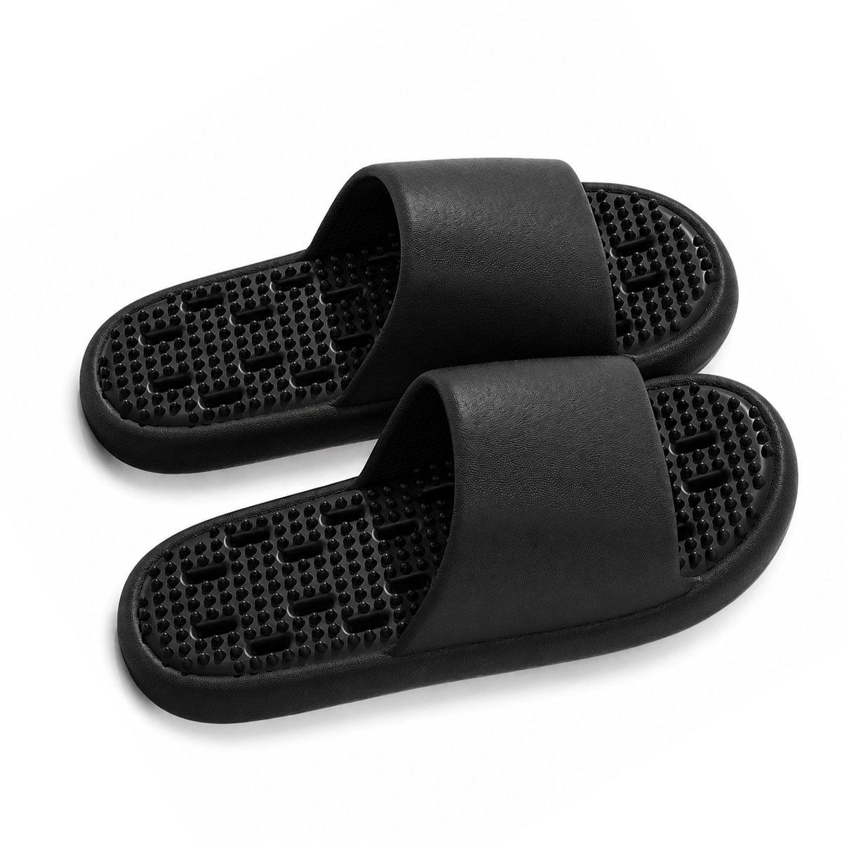 Badkamer Slippers - Stil EVA Ademend Antislip Waterdoorlatend - voor Binnen, Mannen & Vrouwen - Zwart - Maat 40/41- 1 paar
