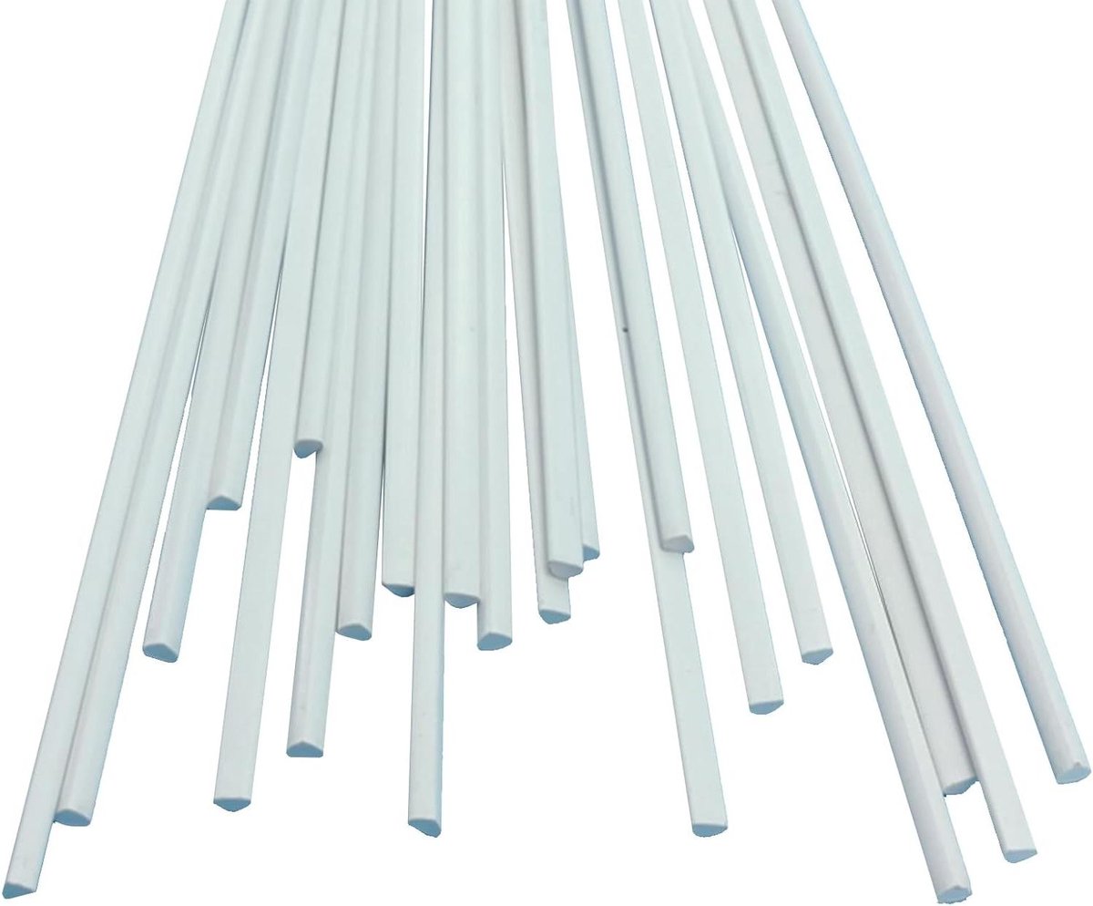 Kunststof lasstaven - Lasstaafjes CPVC - Kunststof Reparaties - Hoge treksterkte - Driehoek 3mm*5mm - Wit