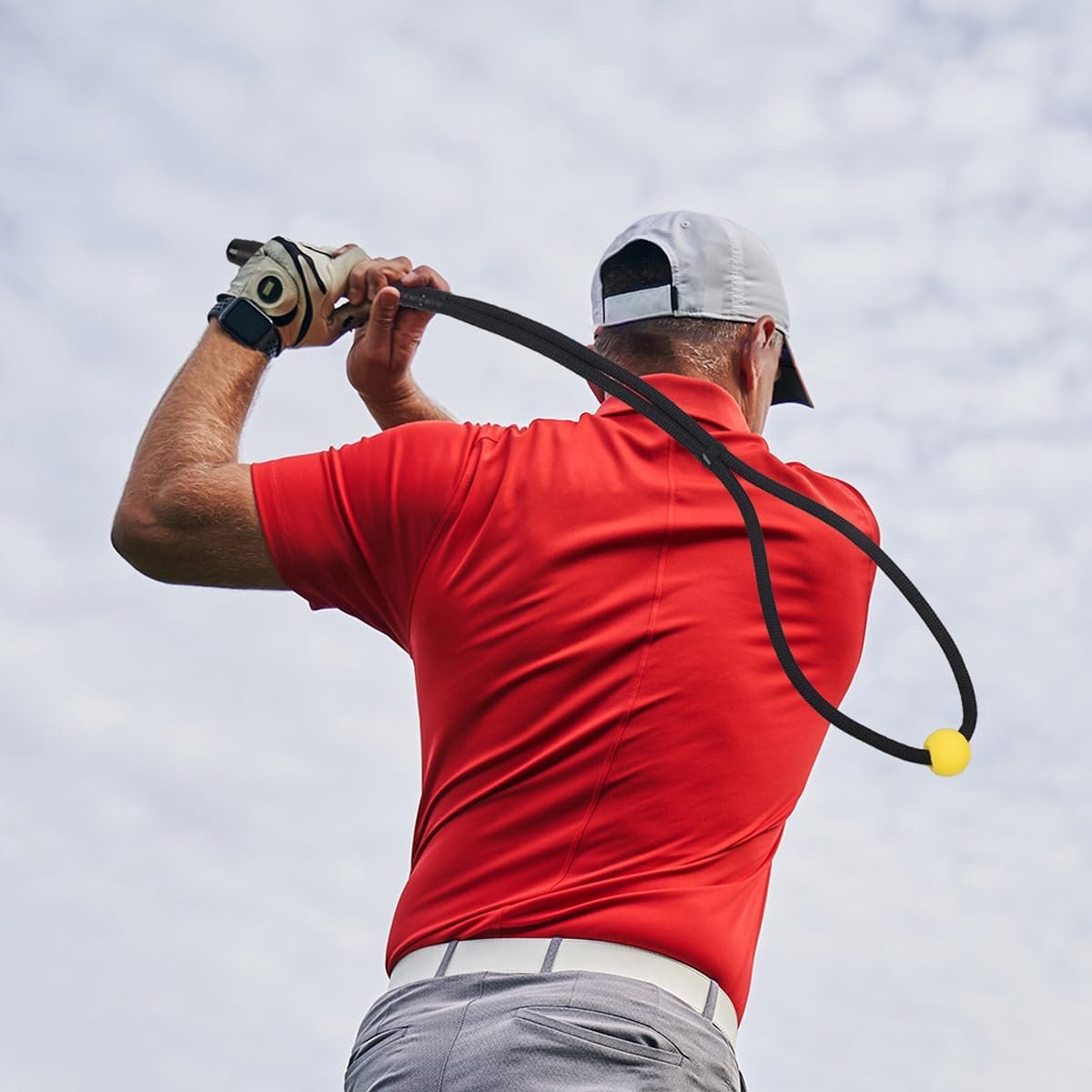 Golf Touw Swing Trainer - Golf Oefentouw - Golfswing Verbeteren - Swing Corrigerende Armband - 96 cm - Zwart