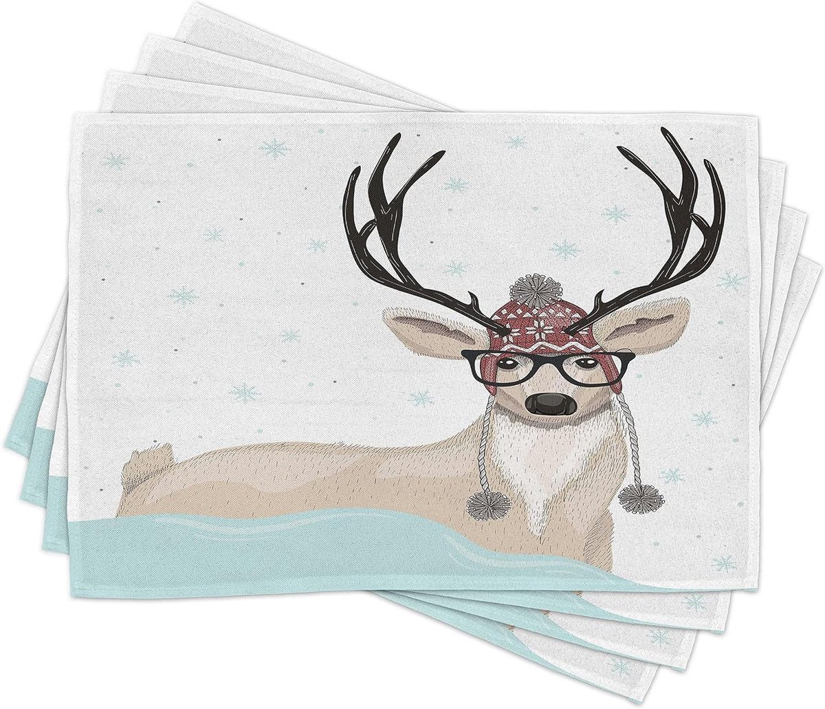Placemat Set - Tafelmatten - Eettafel Decoratie - Levendige Kleuren - 30x45 cm - Veelkleurig