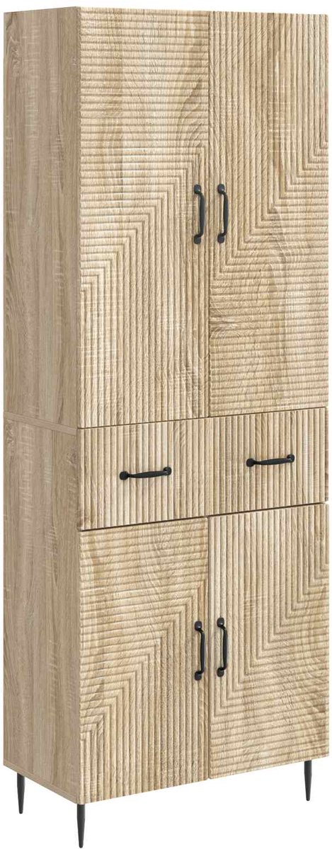 vidaXL Kast - Set - 2 - st - Sonoma - Eiken - Bewerkt - hout Sonoma Eiken