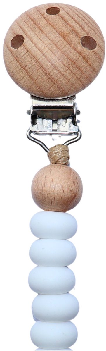 Zibbi Nordic Speenkoord Ivory - Luxe Siliconen Speenclip - BPA Vrij van Zibbi — afbeelding 4