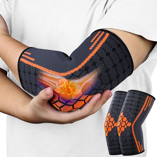 Elbow Support voor Mannen en Vrouwen, 2-Pack Compressie Steunen voor Tendonitis, Artritis en Tenniselleboog, Ideaal voor Blessures en Sportactiviteiten — afbeelding 5