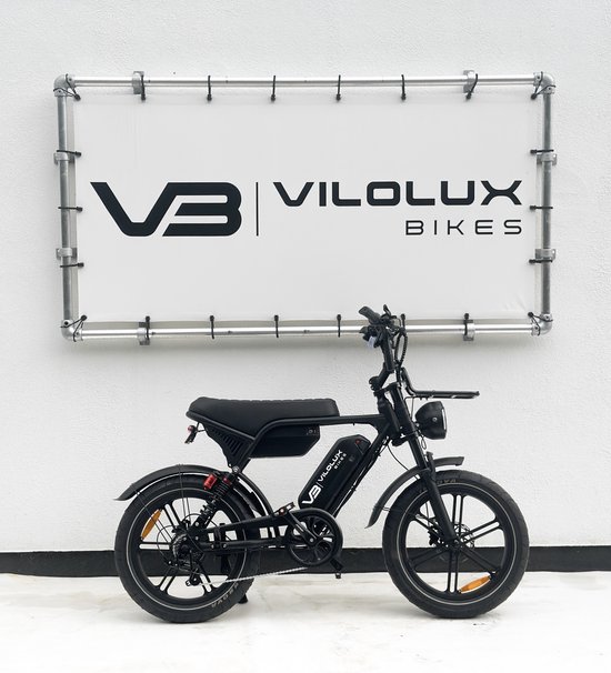 Vilolux® Fatbike electrisch Ultra - Dubbele accu - Voorrek - Zwart zadel - Legaal - Rijklaar - Niet opvoerbare fatbikes - Groot LCD display - NFC vergrendeling - 2 Jaar garantie - Hydraulische remmen - Alarm - City Banden van Vilolux — afbeelding 2