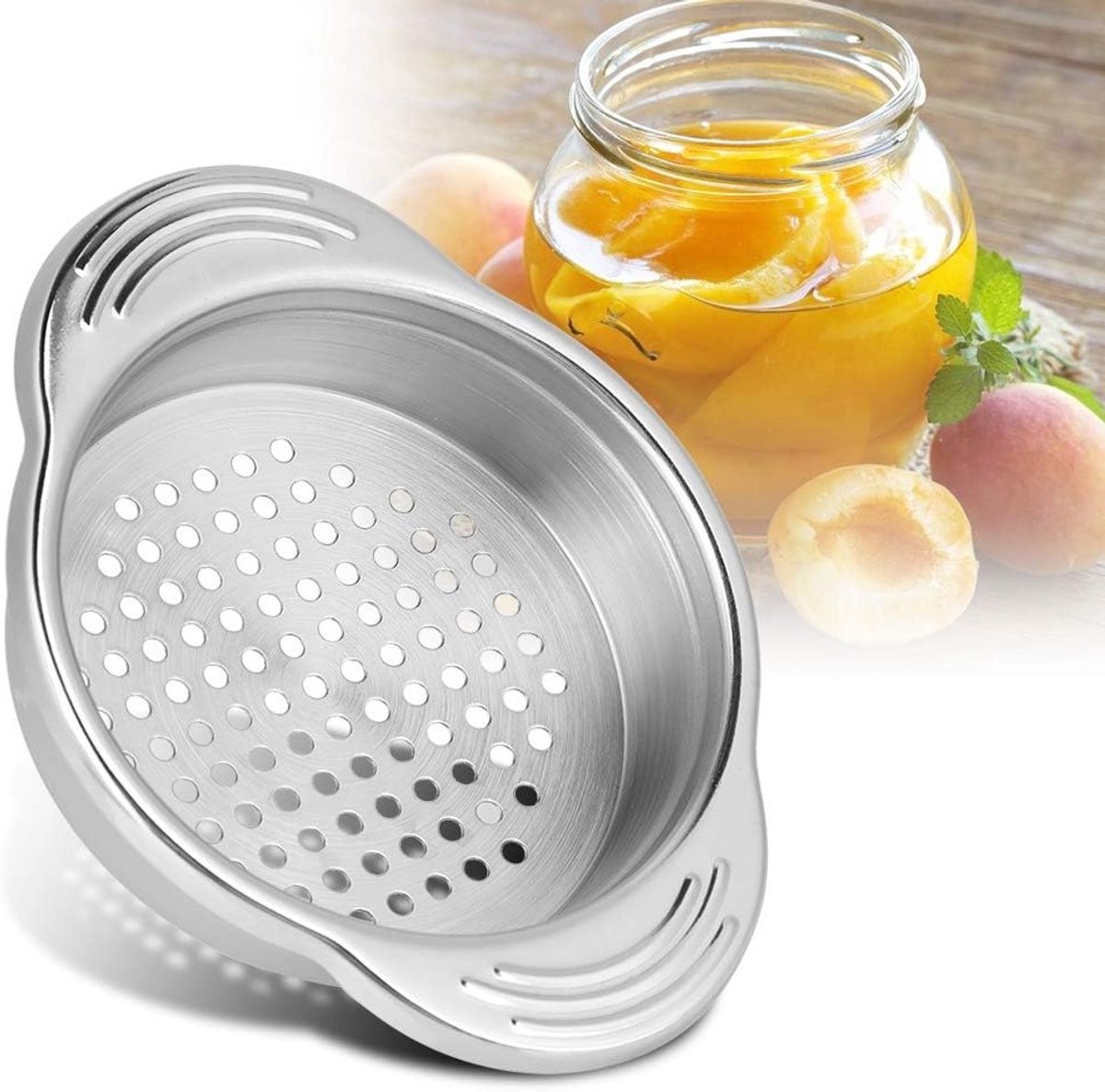Voedselafvoer en Blikjespers voor Tonijnolie - RVS Drainer en Squeezer, 1 stuk, Keukenaccessoire