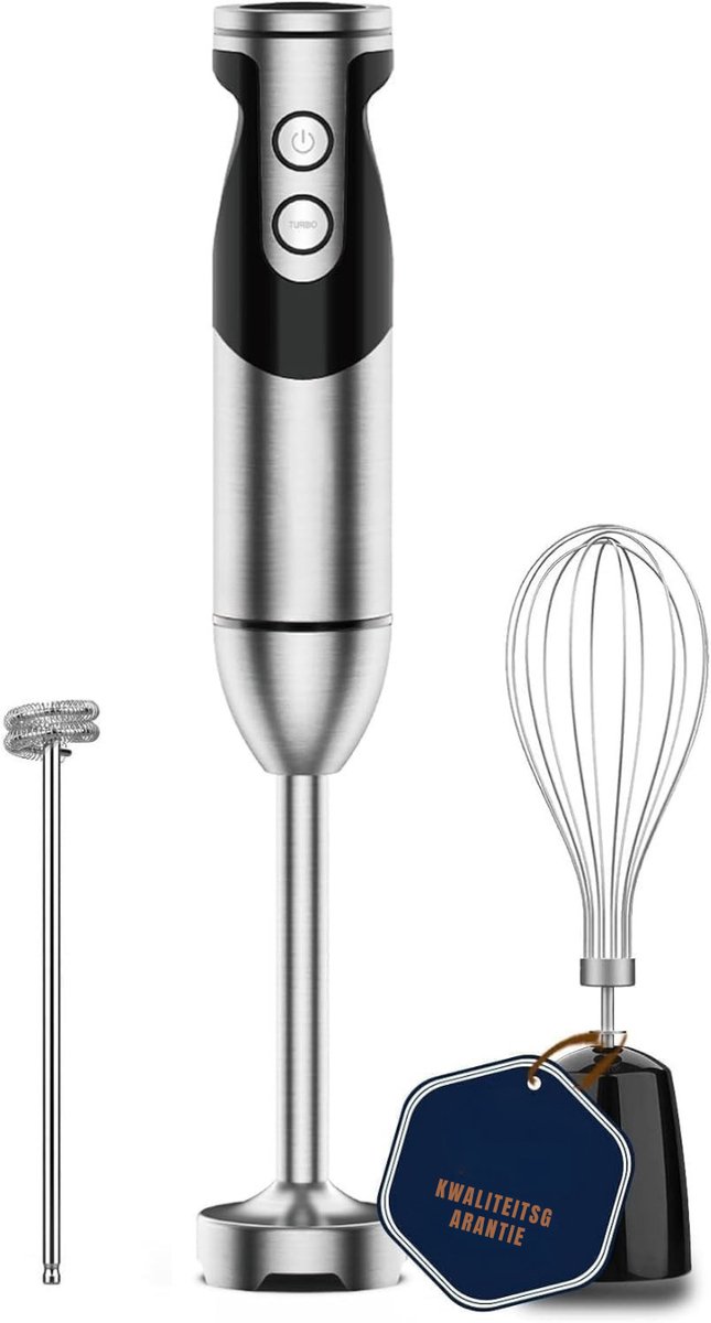 ZMR® Milkshake Machine - Milkshake Maker - Smoothie Maker - Zwart/Zilver - 7cm x 7cm x 30cm