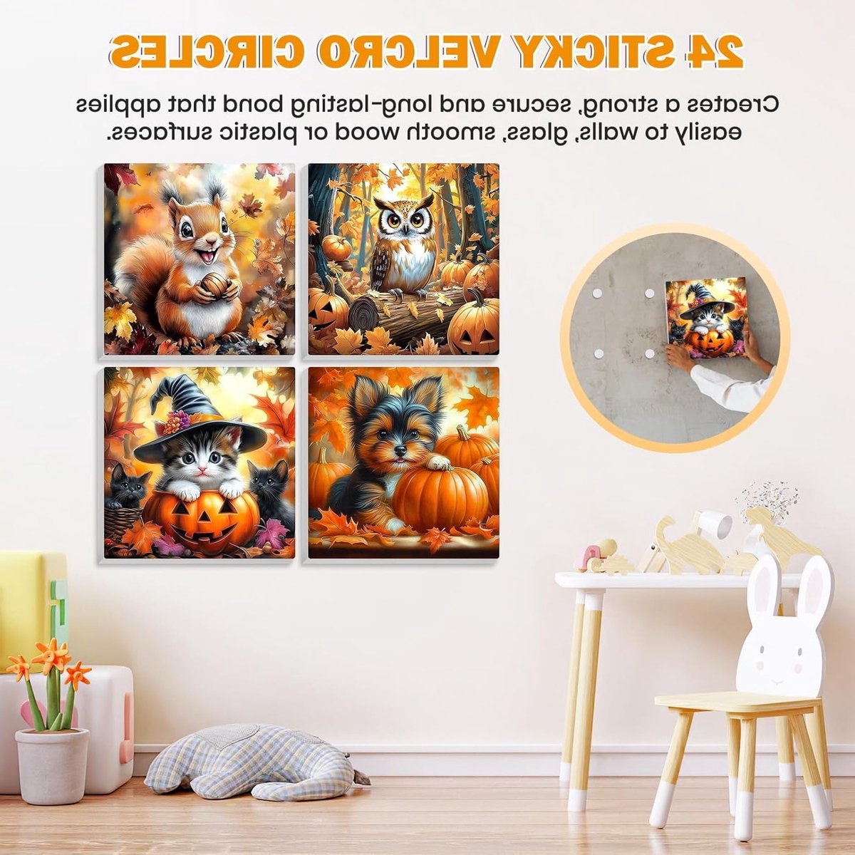 Herfst Schilderen op Nummer voor Volwassenen - 4 Delige DIY Set met Dieren, Lijsten en Acrylverf voor Creatieve Hobby's — cadeau in Hobby - foto 2