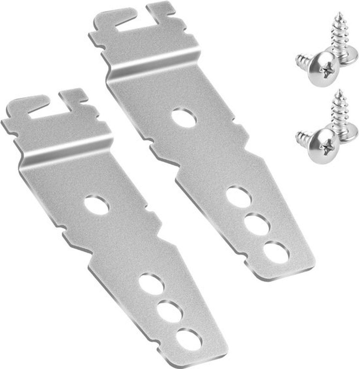 Montagebeugels voor vaatwasser, universele clips met schroeven, onder aanrecht – set van 2
