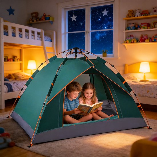Jently tent - kampeertent - opklaptent - opvouwbare backpacktent - 2 persoons - 200 x 150 x 110 cm — afbeelding 2
