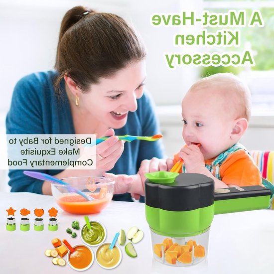 Compacte 4-in-1 Elektrische Voedselhakker en Mini Blender voor Groenten, Fruit en Vlees met USB Oplaadfunctie, Ideaal voor Koken en Bereiden van Maaltijden van Merkloos — afbeelding 4