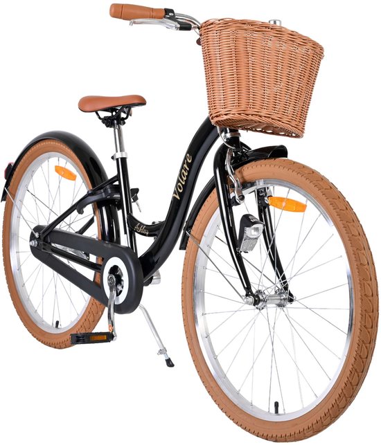 Volare Ashley Kinderfiets - Meisjes - 24 inch - Zwart van Volare — afbeelding 4
