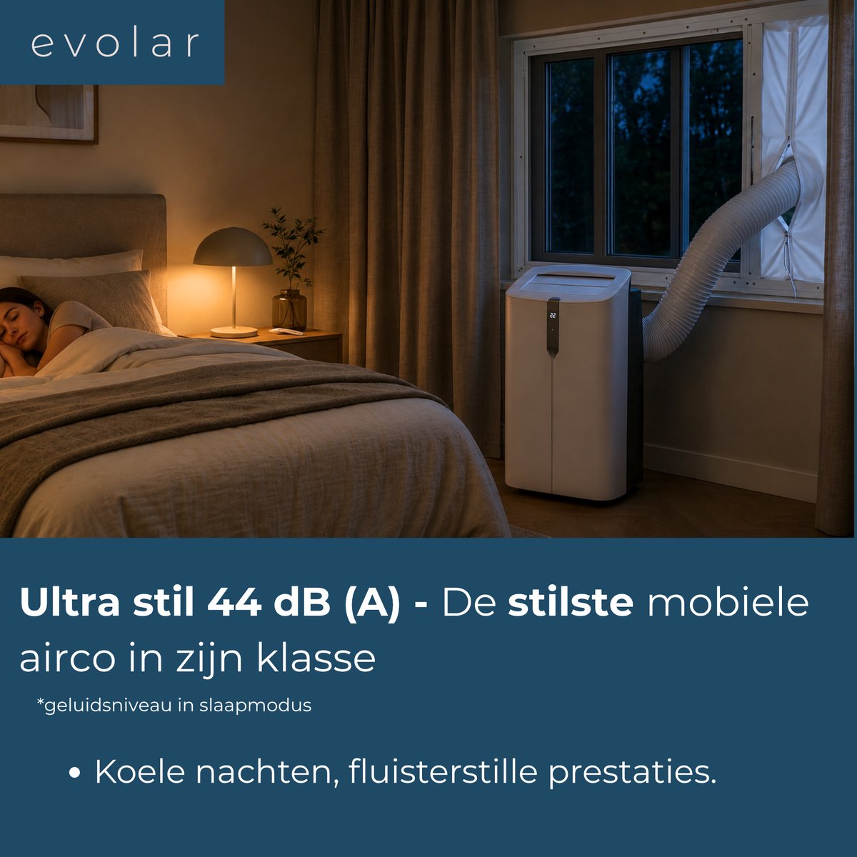 Evolar Mobiele Smart Airco - 12000 BTU - Ultra Stil - Koelen & Verwarmen - WiFi - App & Afstandsbediening - Airconditioner - met Afvoerslang - Slaapkamer, Woonkamer, Kantoor - EVO-PAC12CHW thumbnail 3