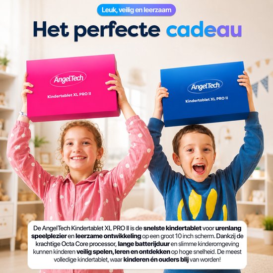 AngelTech Forfait Enfant XL PRO II - Tablette Enfant XL PRO II + Écouteurs Enfant - Forfait Discount - Rose