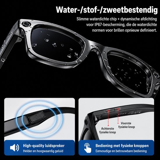 AI Slimme Bril - Zelf Verduisterend - Smart - Camera - Vertalen - Bellen van Merkloos — afbeelding 3