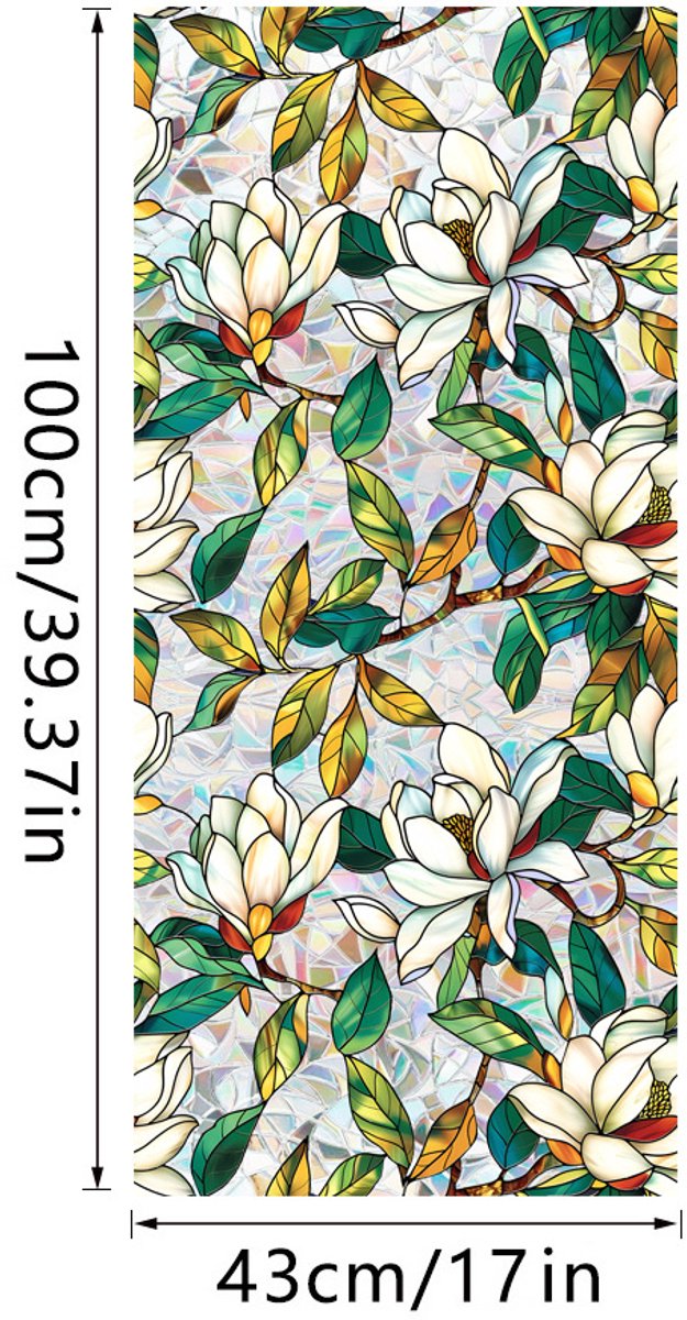 3D Regenboog Raamfolie- Anti-Inkijk - Isolerend & Zonwerend - 43x100cm – Statisch - Prisma Bejuweled EffectXCBL032