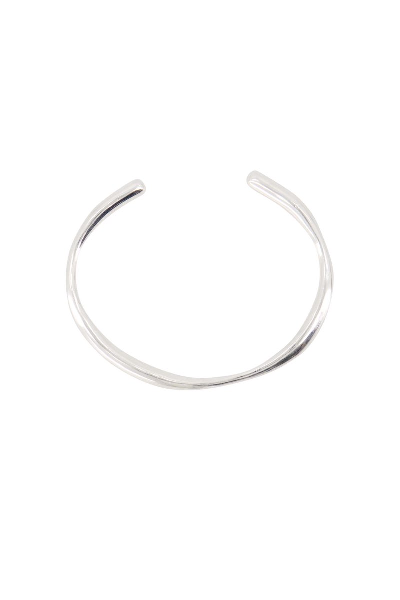 Zusss Armband Bangle Chunky Plated Brass Silver