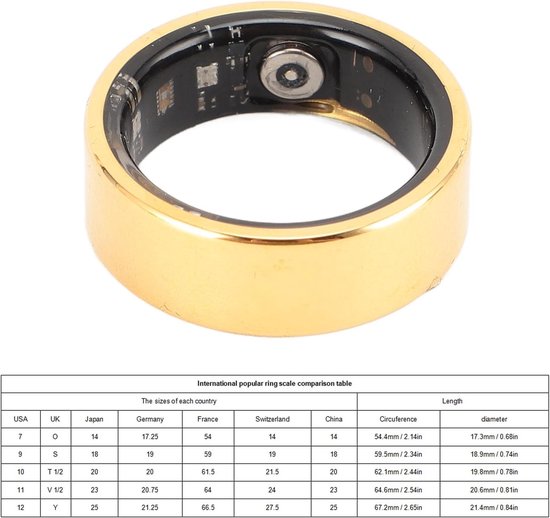 Smart Ring - Slimme - Slaapmonitoring Hartslag en Bloeddruk - Wearable van Smart++) — afbeelding 5