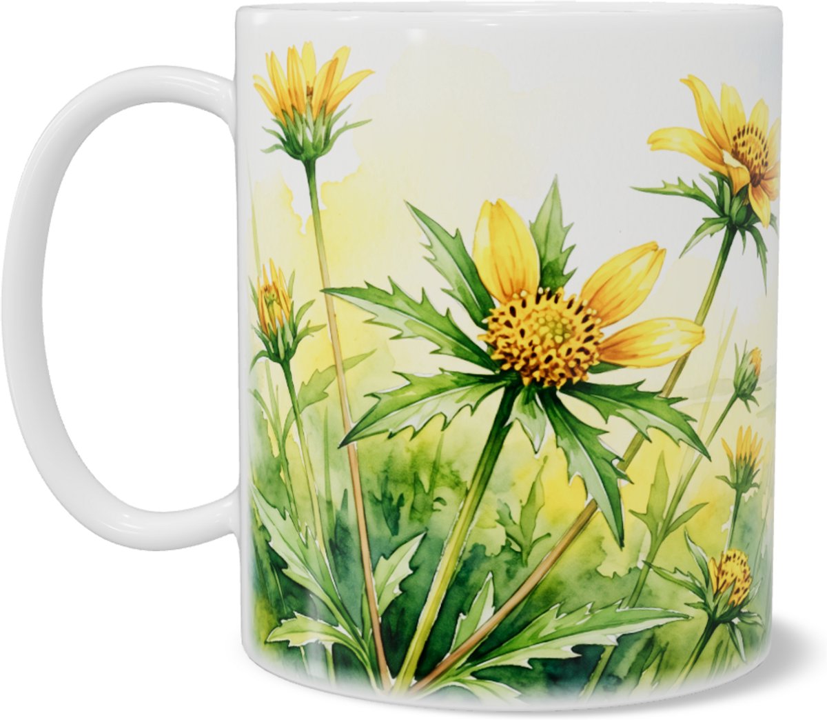 Mok met riviertandzaad illustratie - Bidens - Natuur mok