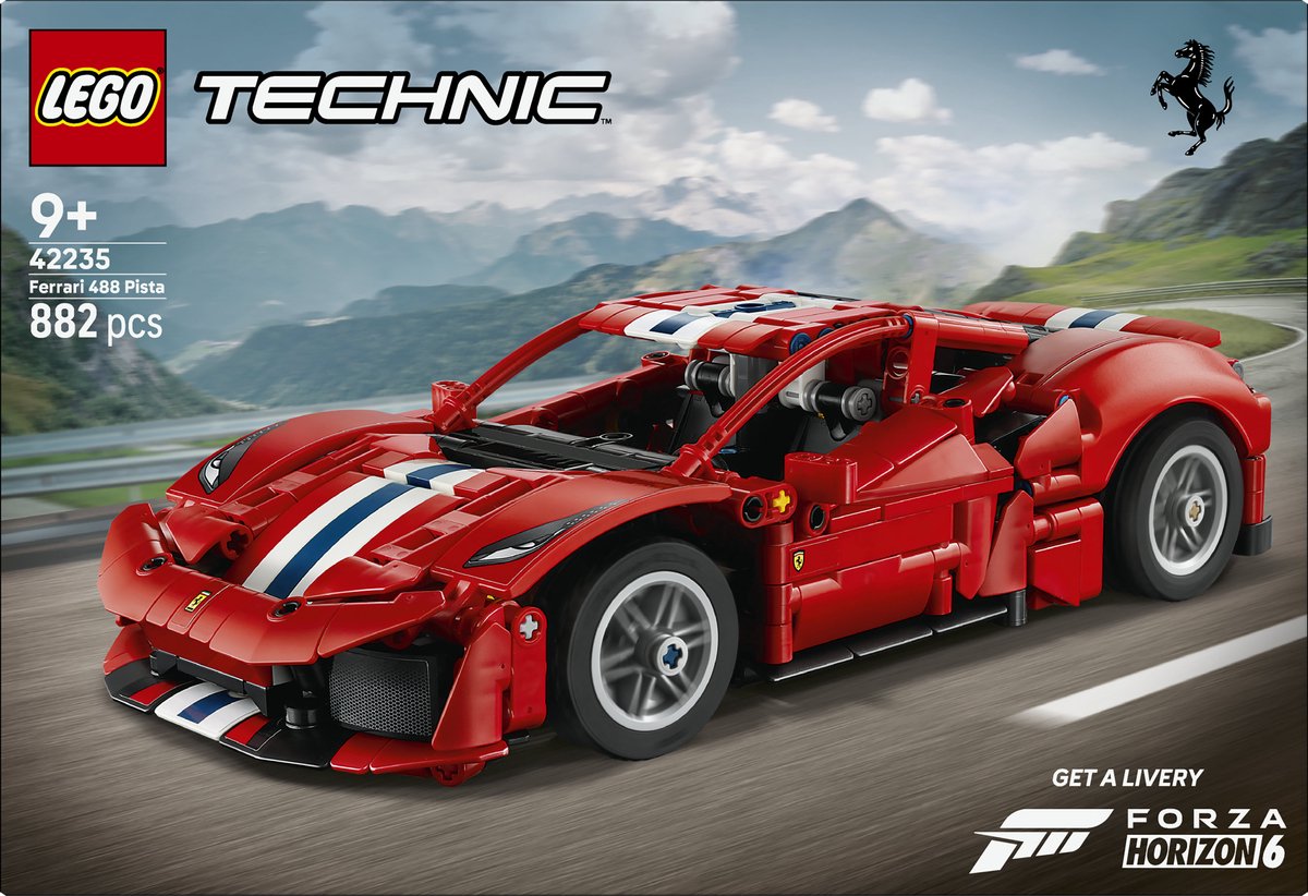 LEGO Technic Ferrari 488 PISTA Auto Speelgoed voor Kinderen en Decoratie 42235 — afbeelding 5