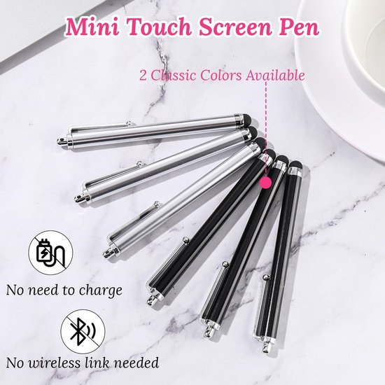 Dailygoods - Dailygoody - Stylus pennen - Universele touchscreen stylus - Zacht en gevoelig - Gemengde kleuren - Voor tablets en smartphones - 6 stuks — afbeelding 5