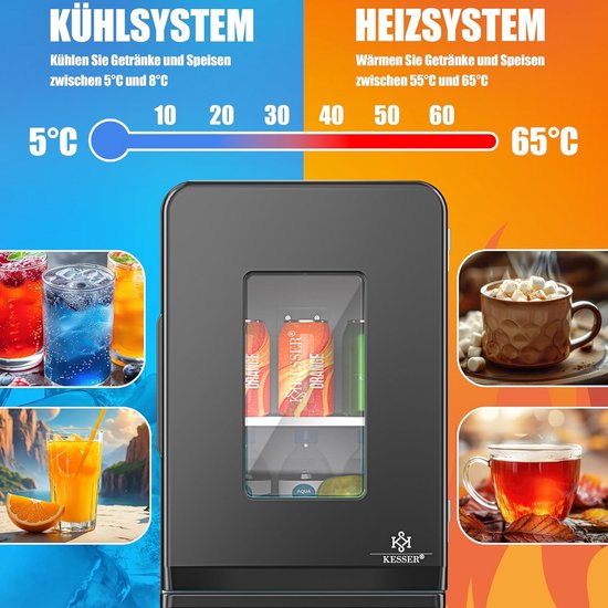 Mini koelkast - Drank koeler - Mini bar - Slaapkamer — afbeelding 3