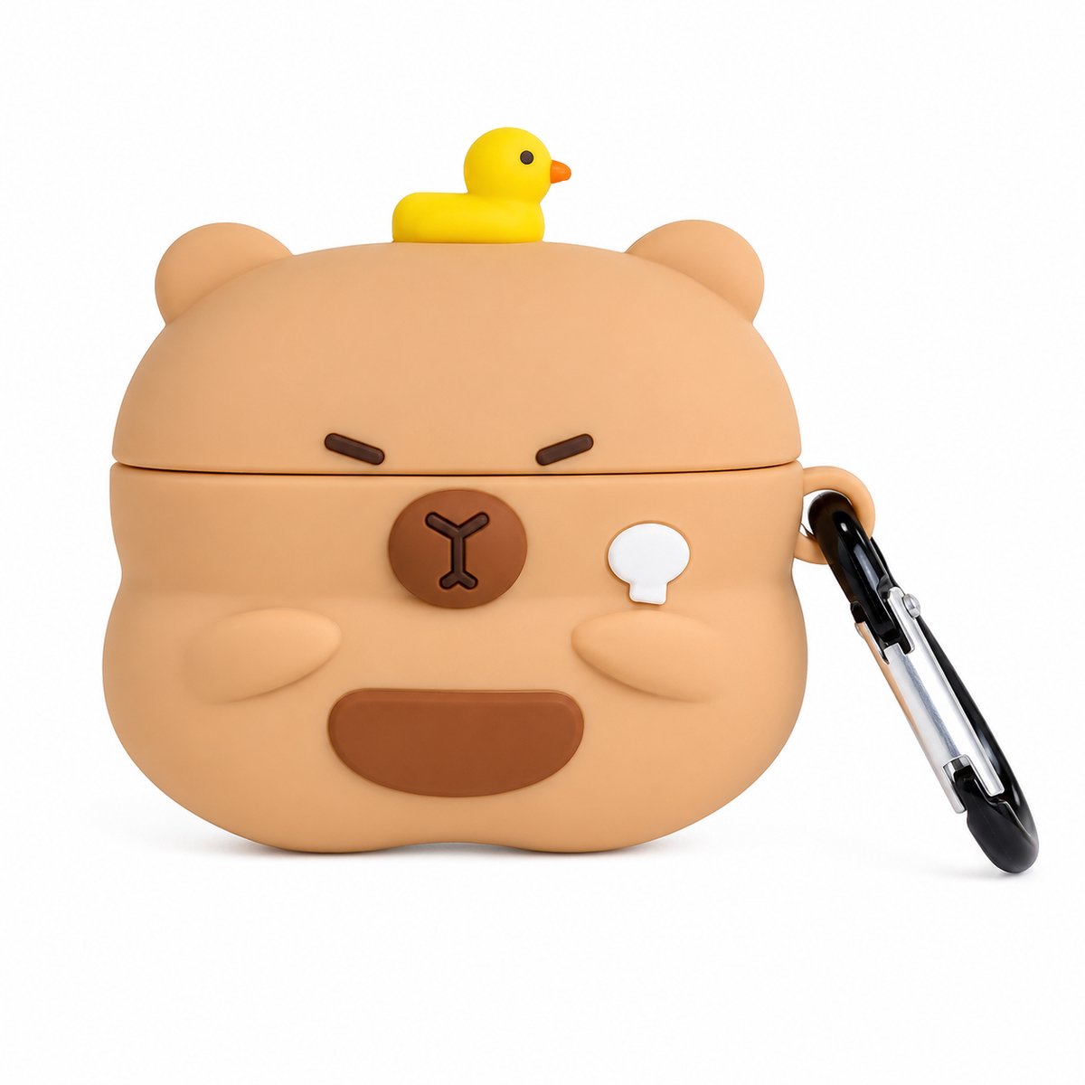 Schattige Bruine Capybara AirPods Pro 2 Case – Beschermhoes met Lief Design en Anti-val Bescherming
