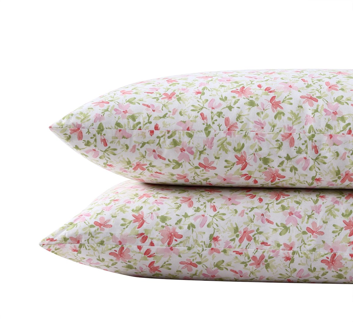 Dailygoods - Dailygoody - Kussensloopset - Ademend percal katoen - Vintage charme - Norella Pink - Koel beddengoed - Perfect voor slaapkamer - 2-delig
