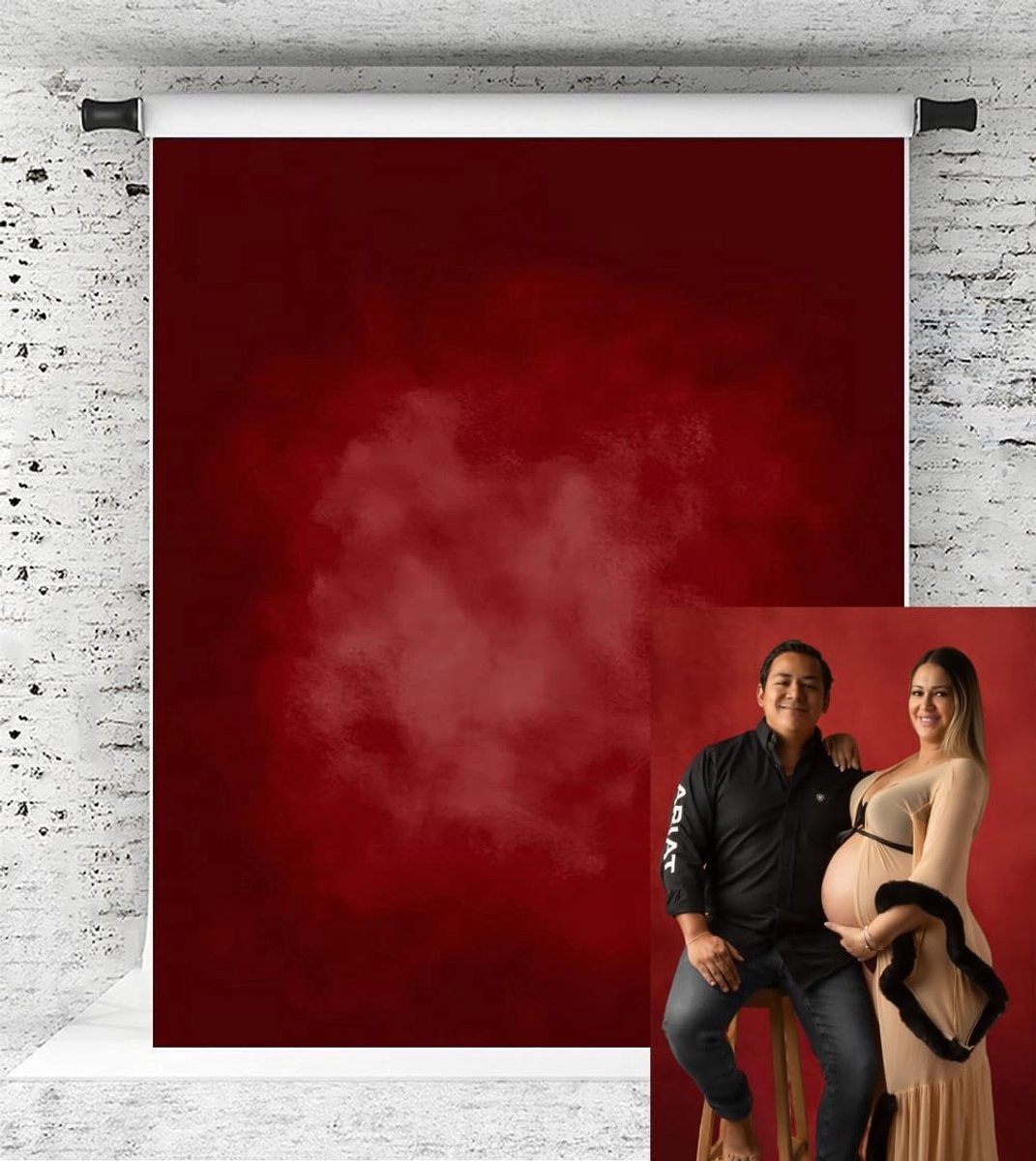 Dailygoods - Dailygoody - Fotografie Achtergrond - Professionele Fotostudio Achtergrond - Donkerrood - Portret Achtergrond - Ideaal voor Fotografi e - 25 x 20 cm