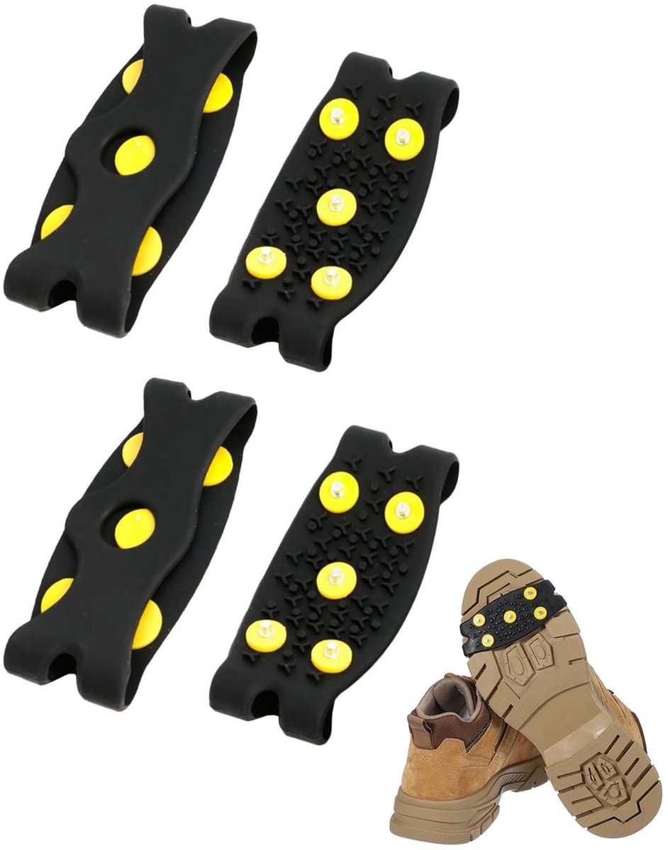 Dailygoods - 2 Paar Antislip IJsspikes voor Veilig Wandelen op Sneeuw en IJs