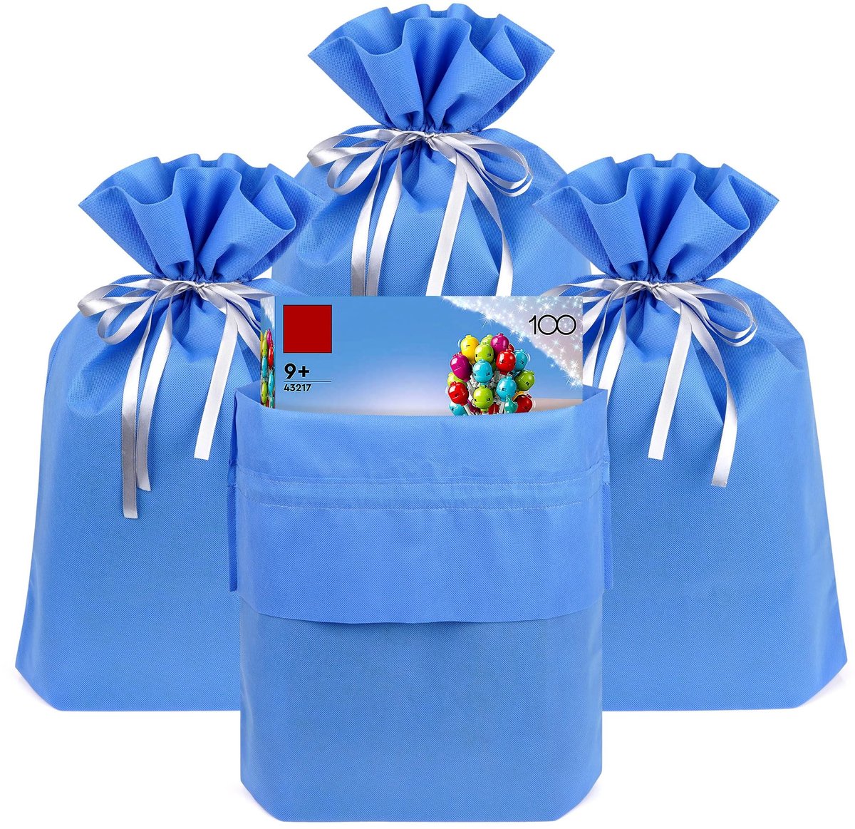 Dailygoods - 4 Stuks Herbruikbare Geschenkzakjes met Trekkoord