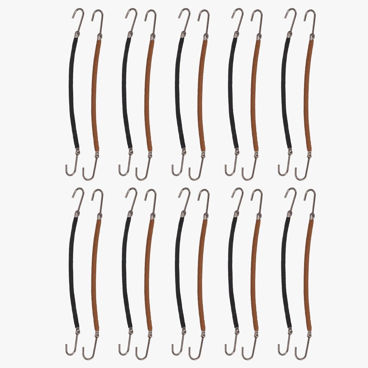 Dailygoods - 20 Stuks Paardenstaart Haakhouders en Elastieken