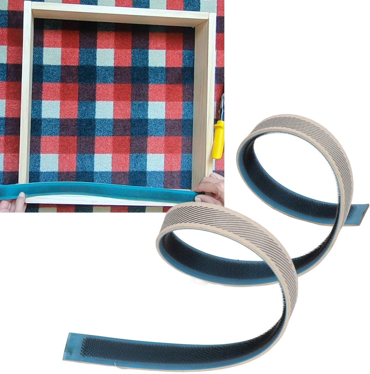 Dailygoods - Dailygoody - Quiltraambenodigdheden - Gripstrips - Veilig en stevig - Vrij gesneden - Voor kruissteekprojecten - Geschikt voor tapijt - 17,3 x 11,4 cm