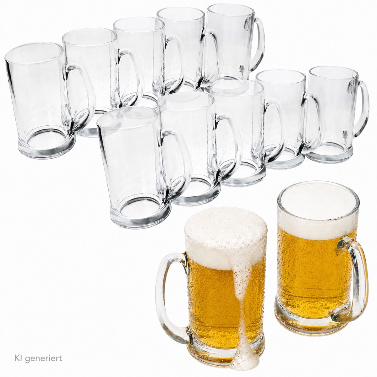 12-delige Set Viva bierpullen van 0,5 l met oor - 67639