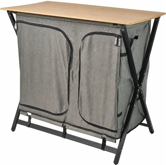 Happy Rhino - Kast Samaria Dubbel - Antraciet - Campingkast - 57 x 110 x 100 cm — afbeelding 2