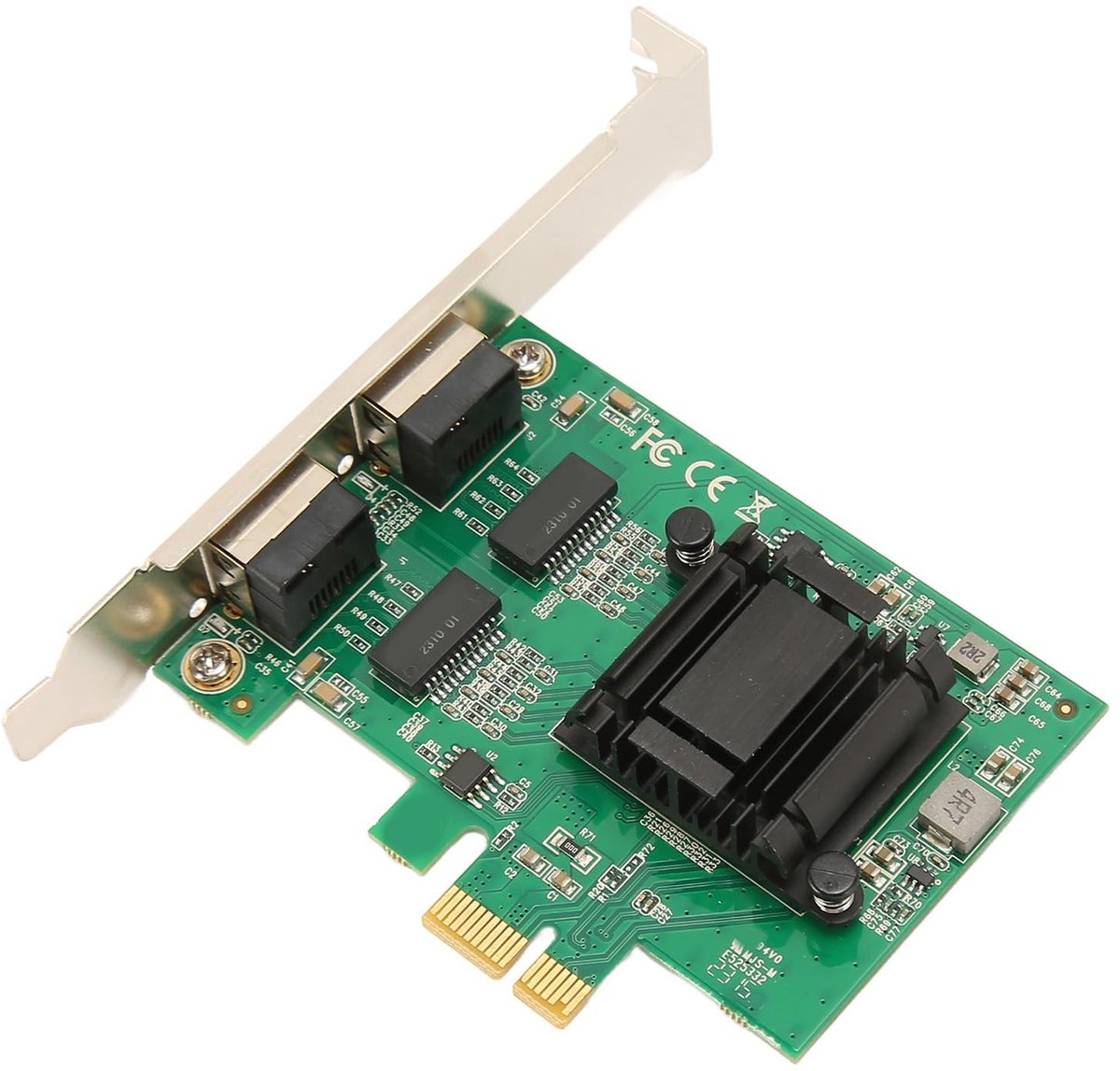 Dailygoods - Dailygoody - Gigabit Netwerkkaart - Dubbele RJ45 Poort - Hoge Snelheid - PCIe X1 - 10/100/1000 Mbps - Geschikt voor Desktop-pc - TXA108