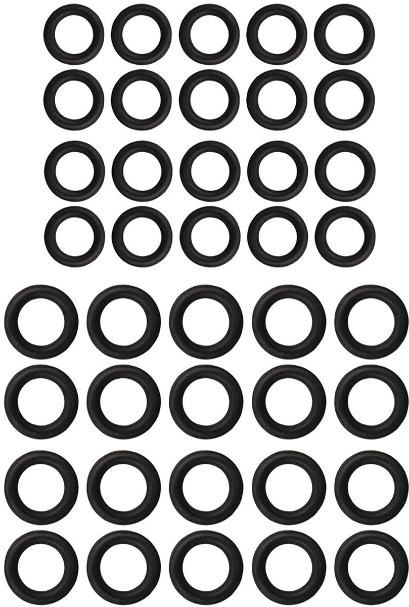 Elektrische hogedrukreiniger O-ring geschikt voor 1/4 inch, 3/8 inch, M22 snelkoppeling, set van 40