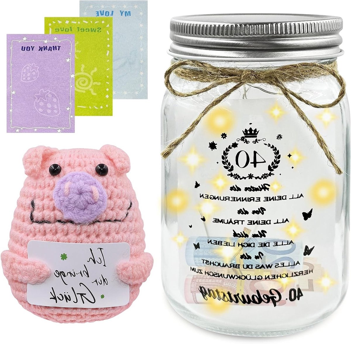 Geldcadeau voor 18e verjaardag met led-flessenlicht, origineel en creatief geschenk voor jongens en meisjes
