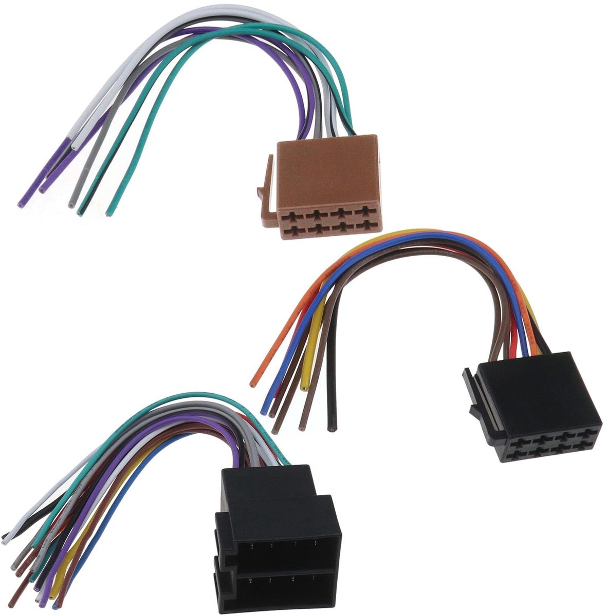 Dailygoods - Dailygoody - 16 Pin ISO Adapter Kabel - Auto Audio Kabelboom - Veelkleurig - Mannelijke en Vrouwelijke Connectoren - Eenvoudig te Installeren - Geschi...